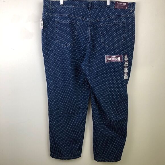 NWT Gloria Vanderbilt Amanda Tummy Slimmer Stretch Tapered 22W Short Jeans!! - Picture 10 of 13